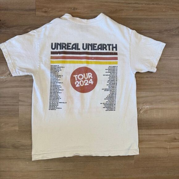 Hozier Unreal Unearth 2024 White Tour Shirt Size Medium Indie Rock Poetic Merch - Picture 4 of 7